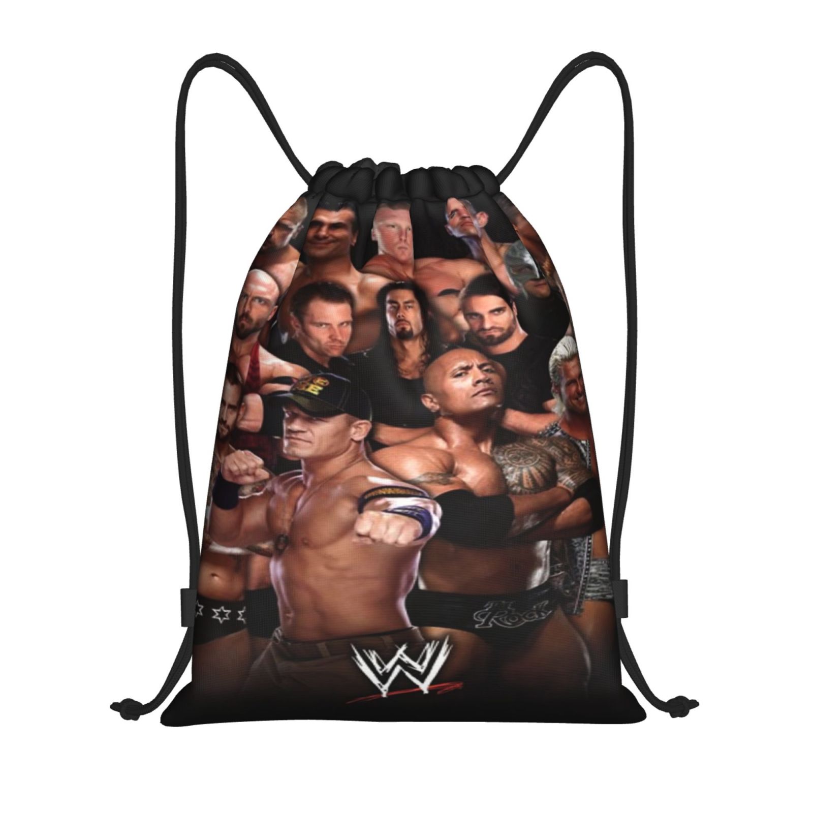 Wwe Drawstring Bag Sports Fitness Bag Waterproof Rope Bag For Training Traveling Hiking Gym Sackpack String Bag For Women Men Small